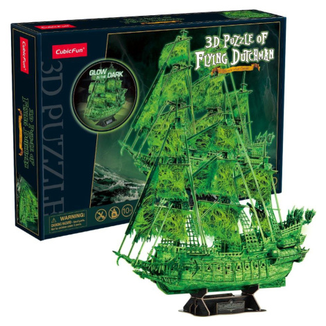 Cubicfun 3D puzzle Plachetnice Bludný Holanďan (svítící ve tmě) 360 dílků