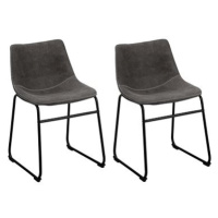 Sada dvou tmavě šedých židlí BATAVIA, 127409