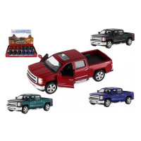 Teddies Auto Kinsmart Chevrolet 2014 Silverado kov/plast 13cm 4 barvy na zpětné natažení 12ks v 