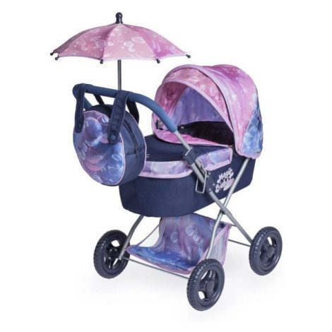 Rappa DeCuevas 85076 Skládací kočárek pro panenky se slunečníkem a taškou Magic Bubble 2024