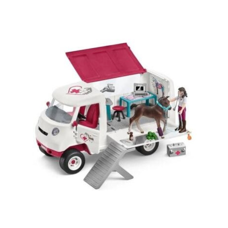 Schleich 42439 HORSE CLUB Mobilní veterinární klinika s klisnou a ošetřovatelem, new