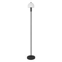 Černá stojací lampa se skleněným stínidlem (výška 120 cm) Glenn – Trio