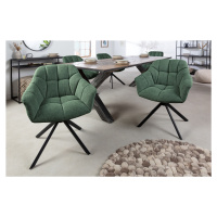 LuxD Designová otočná židle Vallerina tmavozelená