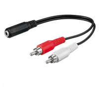 PremiumCord Kabel Jack 3, 5mm-2xCINCH F/M 20cm