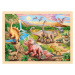 Dřevěné puzzle Dinosauří stezka 96 dílků