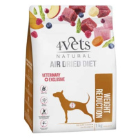 4vets AIR DRIED NATURAL VETERINARY EXCLUSIVE WEIGHT REDUCTION 1kg sušené krmivo pro