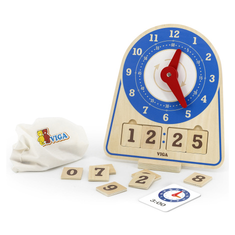 Viga Toys Dřevěné Montessori hodiny VIGA