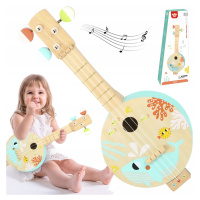 Dřevěné Banjo Ukulele Kytara Pro Děti Učení Hry Hudební Nástroj 3+
