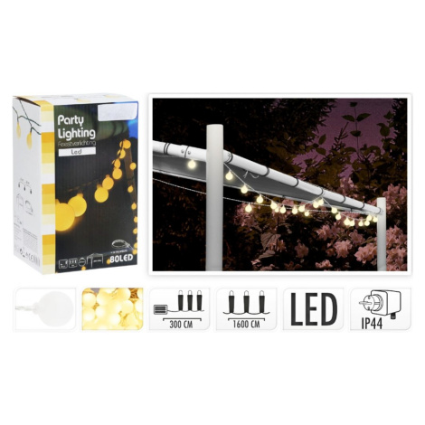 HOMESTYLING Světelný řetěz venkovní LED PARTY teplá bílá 80 LED KO-AX8779250