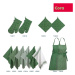 KELA Zástěra Cora 100% bavlna světle zelená/zelený vzor 80,0x67,0cm KL-12816