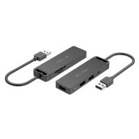 Vention 6-in-1 USB 2.0 to 3x USB 2.0 / TF/SD / Micro-B HUB 0.15M Black ABS Type