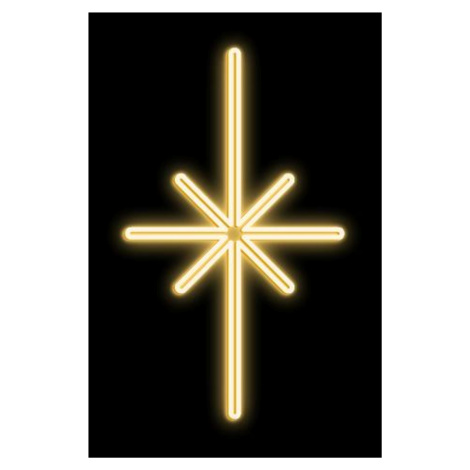 DecoLED LED světelný motiv hvězda polaris, závěsná,53 x 90 cm, teple bílá