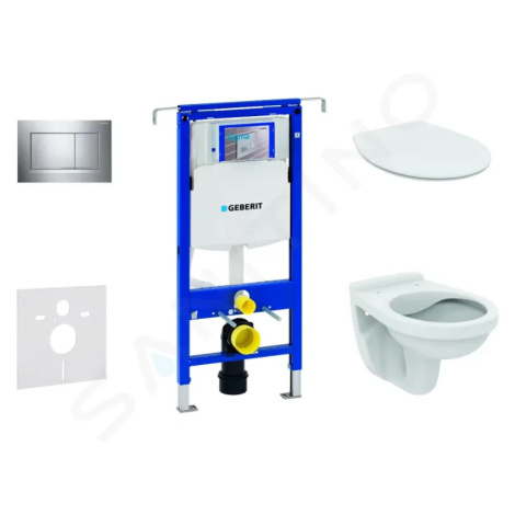 GEBERIT Duofix Set předstěnové instalace, klozet Alpha se sedátkem, tlačítko Sigma30, chrom 111.