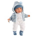 LLORENS - 42405 BABY ENZO - realistická panenka se zvuky a měkkým látkovým tělem - 42 cm