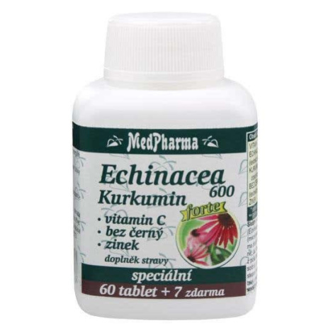 MedPharma Echinacea 600 Forte + kurkumin + vitamin C + bez černý + zinek 67 tablet