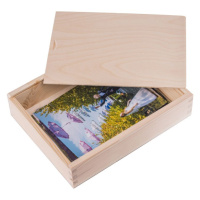 FK Dřevěná krabička na fotografie 15x23 - 25x19x5 cm, Přírodní