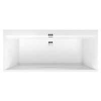 VILLEROY & BOCH Squaro Edge 12 Vana 180x80x45 cm, Quaryl, bílá UBQ180SQE2DV-01