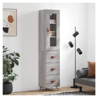 vidaXL Skříň highboard šedá sonoma 34,5 x 34 x 180 cm kompozitní dřevo