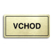 Accept Piktogram "VCHOD" (160 × 80 mm) (zlatá tabulka - černý tisk)