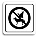 Accept Piktogram "zákaz vstupu se zvířaty" (80 × 80 mm) (bílá tabulka - černý tisk)