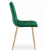 Jídelní židle LIBRA - zelená/nohy v barvě dřeva