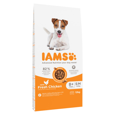IAMS Advanced Nutrition Senior Small & Medium Dog s kuřecím - 2 x 12 kg