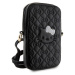 Hello Kitty PU Leather Quilted Pattern Kitty Head Logo Phone Bag černé