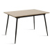 Jídelní stůl Sharam rozkládací 120-160x76x80 cm (dub, černá)