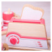 Bigjigs Toys Dřevěný hrací toaster, růžový