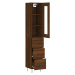 vidaXL Skříň highboard hnědý dub 34,5 x 34 x 180 cm kompozitní dřevo