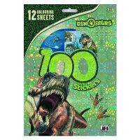 Dinosauři - 100 samolepek s omal. listy - Kolektiv