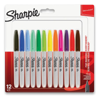 Sharpie fine permanentní popisovač - sada 12 barev