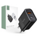 Nabíječka TECH-PROTECT C30W 2-PORT NETWORK CHARGER PD30W/QC3.0 BLACK (9589046926808)