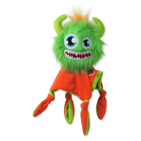Dog Fantasy Hračka Monsters strašidlo pískací zelené s dečkou 28 cm