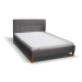 Čalouněná postel KAROLÍNA šedá rozměr 120x200 cm