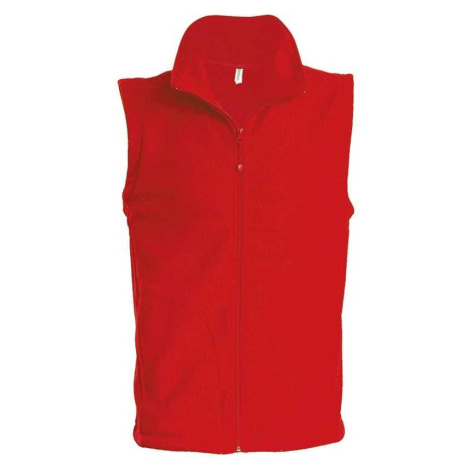 Fleecová vesta unisex červená