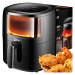 Fritéza Bez Tuku Air Fryer Velká Náplň 12 Programů 1500W XXL 5L