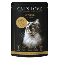 Cat's Love 12 x 85 g - Senior kachní