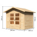 Dřevěný zahradní domek 244 x 204 cm Dekorhome Smrk,Dřevěný zahradní domek 244 x 204 cm Dekorhome