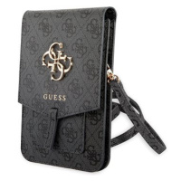 Guess PU 4G Metal Logo Phone Bag Grey