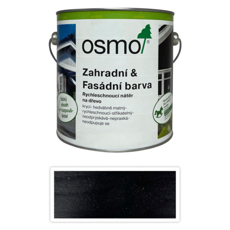 OSMO Zahradní a fasádní barva na dřevo 2.5 l Hluboce černá 7505