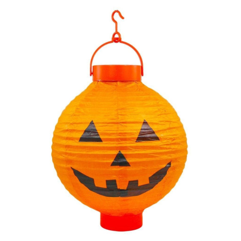 Svítící lampion s motivem dýně - halloween - 28 cm