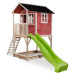 Domeček cedrový na pilířích Loft 700 Red Exit Toys s voděodolnou střechou pískovištěm a 2,28 m s