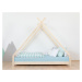 Benlemi Dětská domečková postel TAHUKA ve tvaru týpí Zvolte barvu: Světle modrá, Zvolte rozměr: 