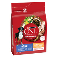 PURINA ONE Medium/Maxi Adult kuřecí - výhodné balení: 2 x 2,5 kg