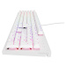 Genesis herní mechanická klávesnice THOR 303/RGB/Outemu Peach Silent/Drátová USB/US layout/Bílá