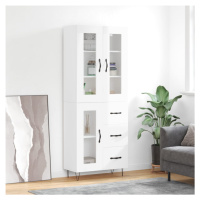 vidaXL Skříň highboard lesklá bílá 69,5 x 34 x 180 cm kompozitní dřevo