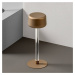 OleV Designová stolní lampa OLEV Tee s dobíjecí baterií, zlatá