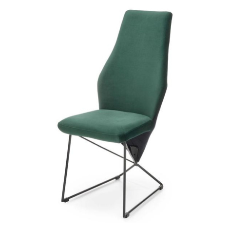 Jídelní židle SCK-485 tmavě zelená/černá