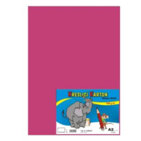 Kreslicí karton barevný A2 - 180g - 10 ks - růžový